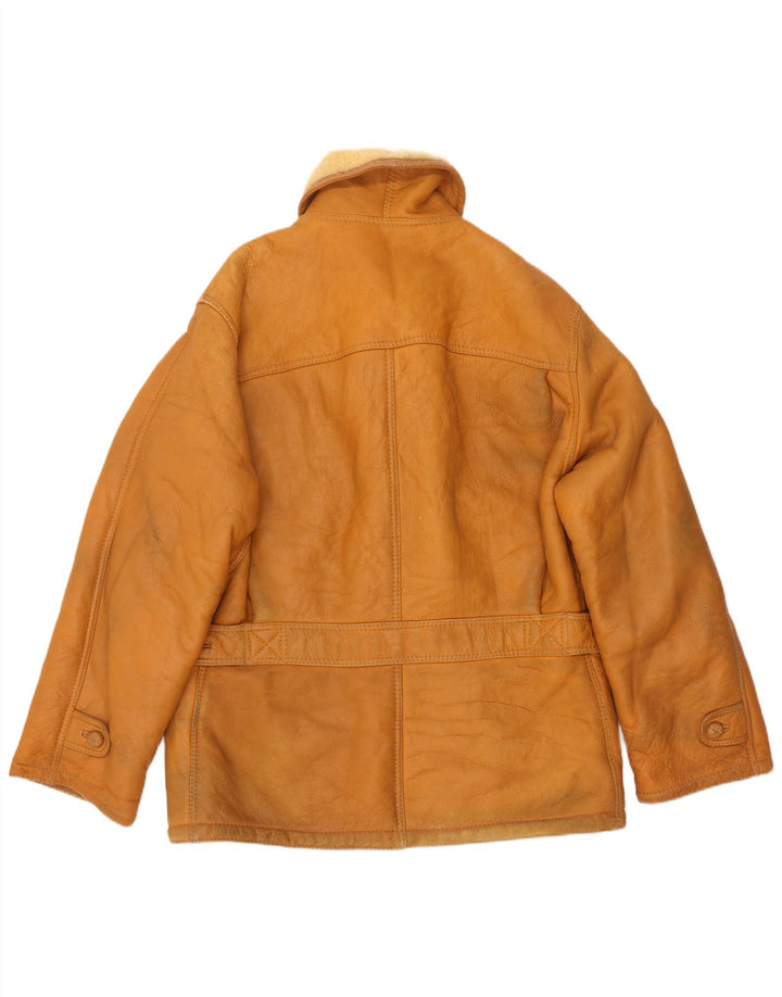 Vintage Herre Shearling Jacket UK 42 XL Beige Shearling