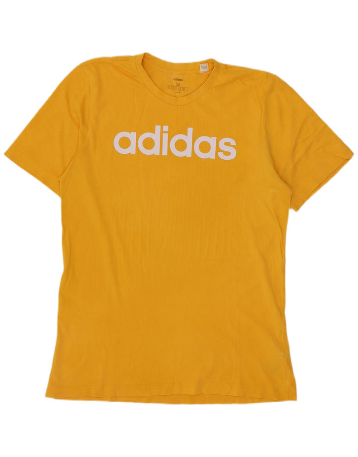 Adidas Herre grafisk T-shirt Top Medium Gul Bomuld