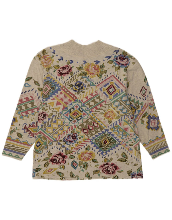 Together Damebluse Top UK 14 Mellemgrøn Blomsterbomuld Bohemian