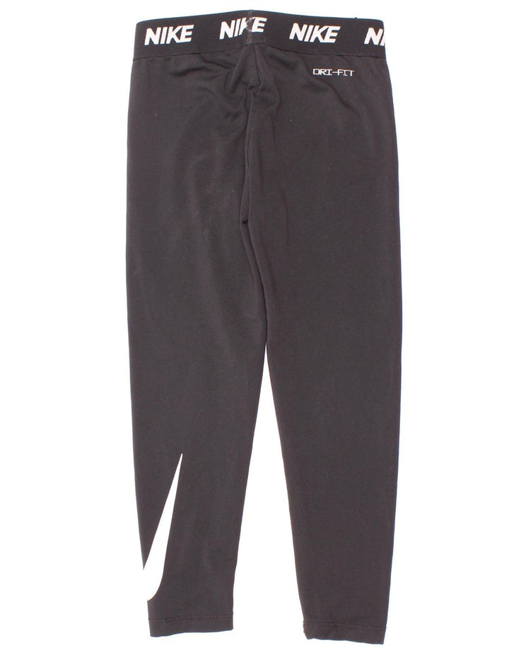 Nike Girls Dri Fit Leggings 5-6 år Medium Sort