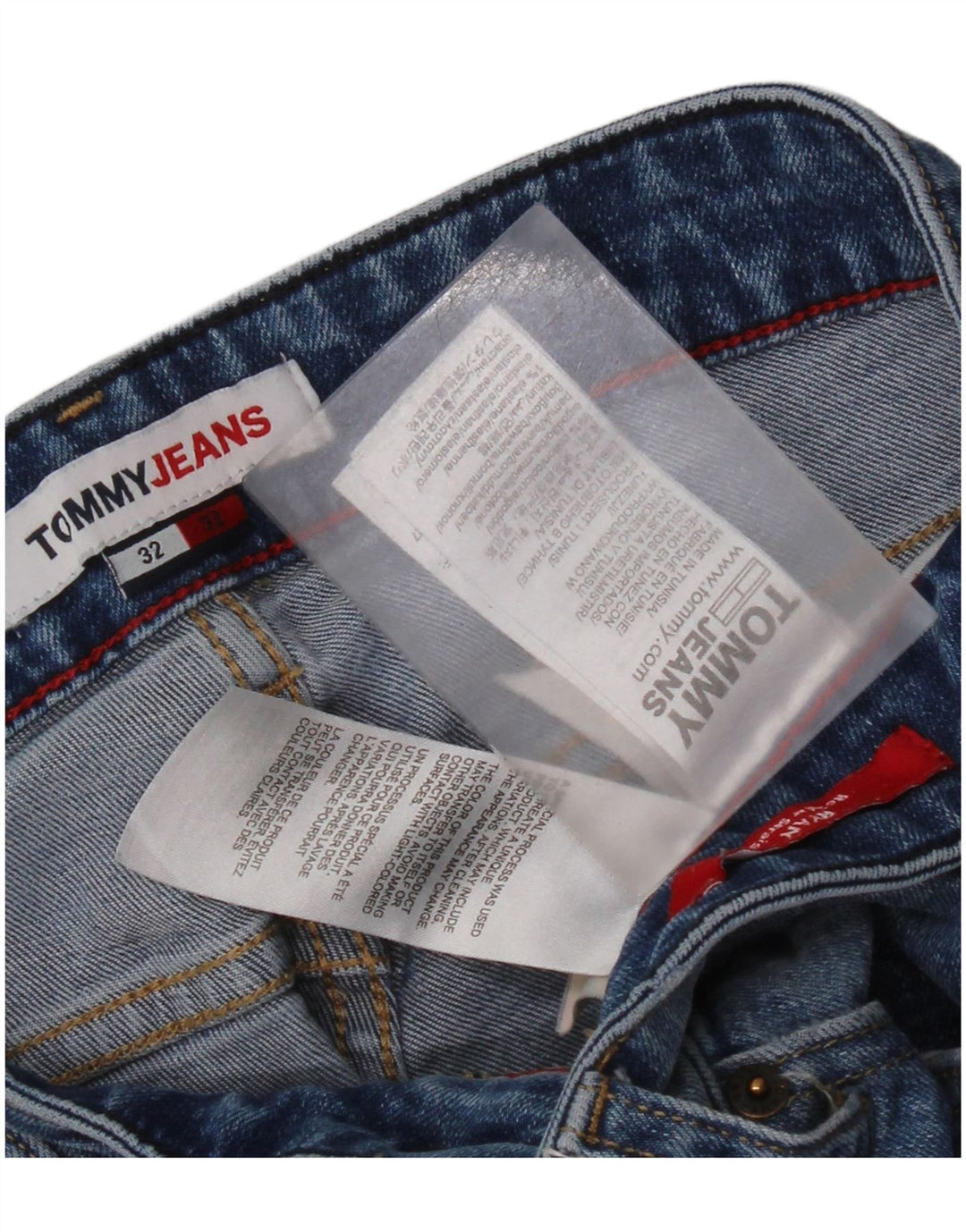 Tommy Hilfiger Herre Ryan Regular Straight Jeans W32 L32 Blå Bomuld