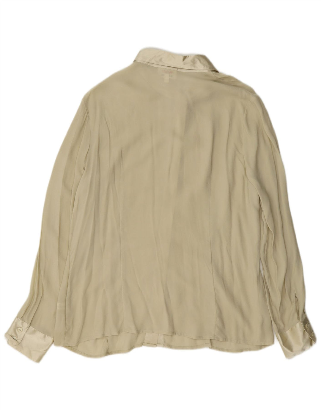 cherie Dame Skjorte Bluse IT 48 XL Beige Silke