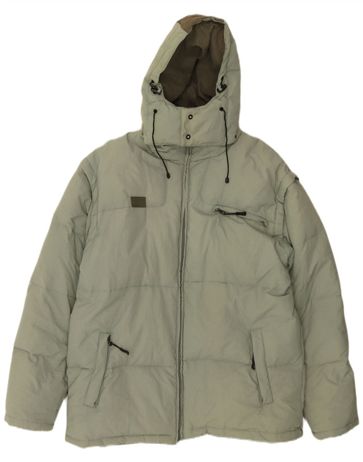 Fila Herre hættepolstret jakke UK 44 2XL Grøn polyamid