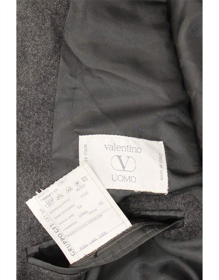 Valentino Herre 2-knap 2-knap blazerjakke IT 54 2XL Grå Virgin Wool