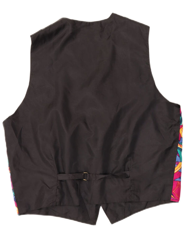 VINTAGE Herrevest Stor flerfarvet Patchwork Silke