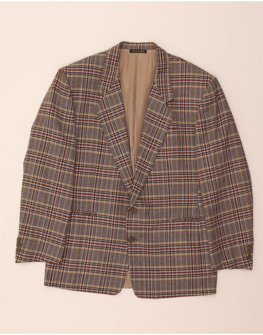 Marco Azzali Herre Blazer Jacket IT 50 Stor Flerfarvet Houndstooth