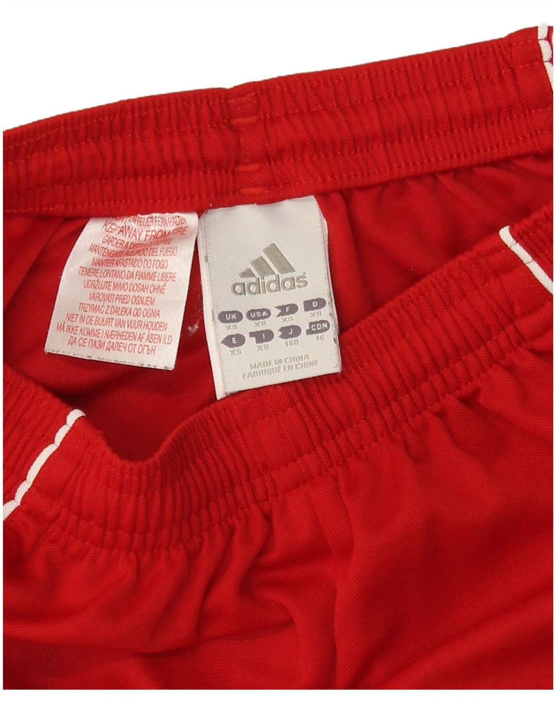 Adidas Boys Climalite Sportshorts 9-10 år XS Rød Polyester