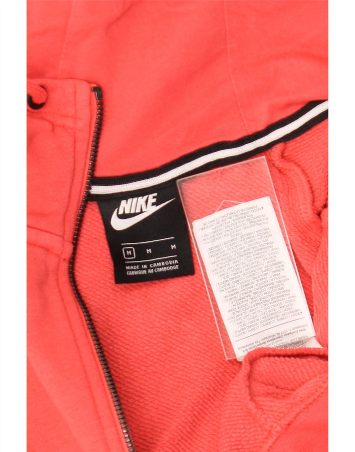 Nike Dame Oversized Hættetrøje Sweater UK 14 Medium Rød Bomuld
