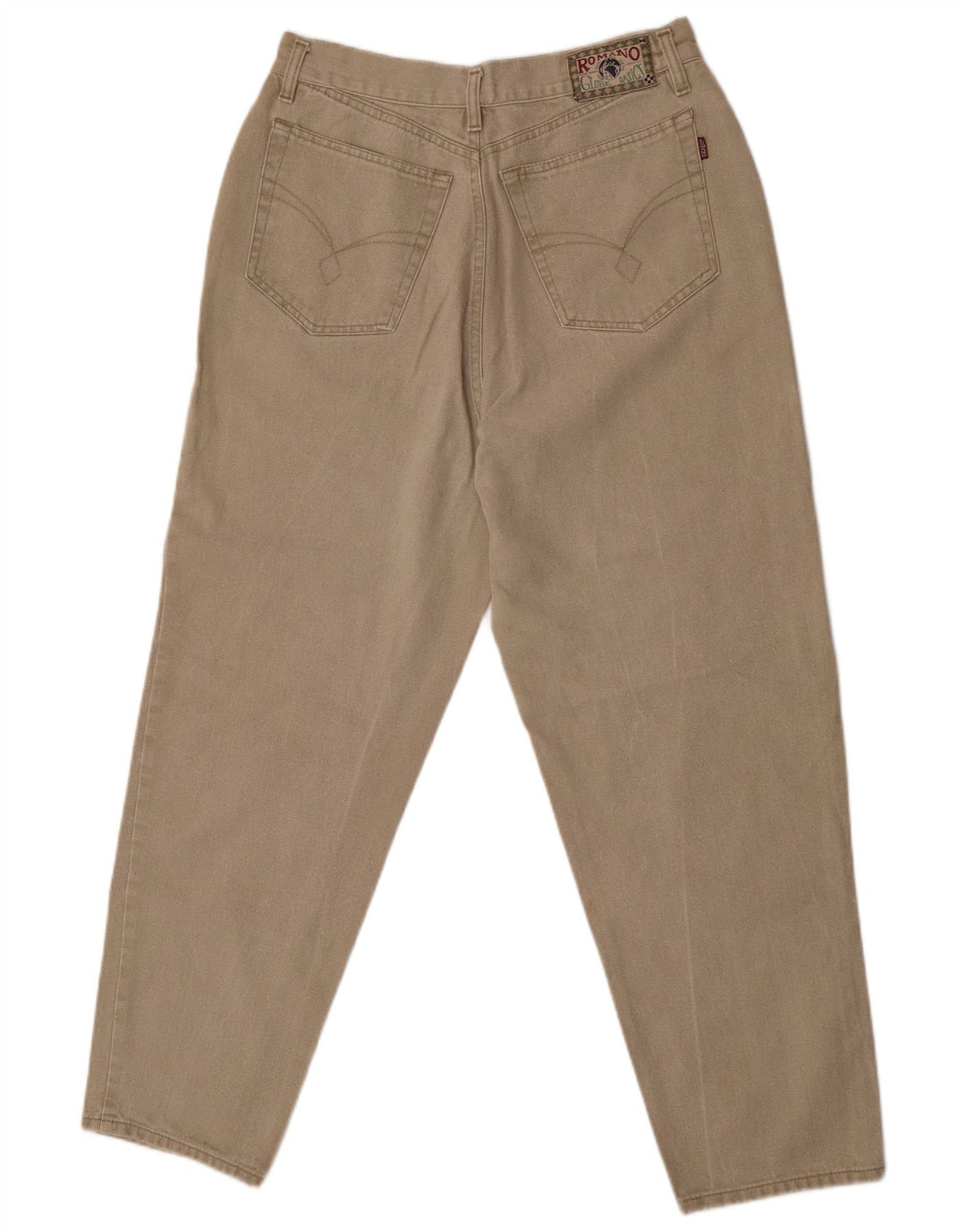 Vintage koniske jeans til kvinder IT 42 Medium W30 L28 Beige Bomuld