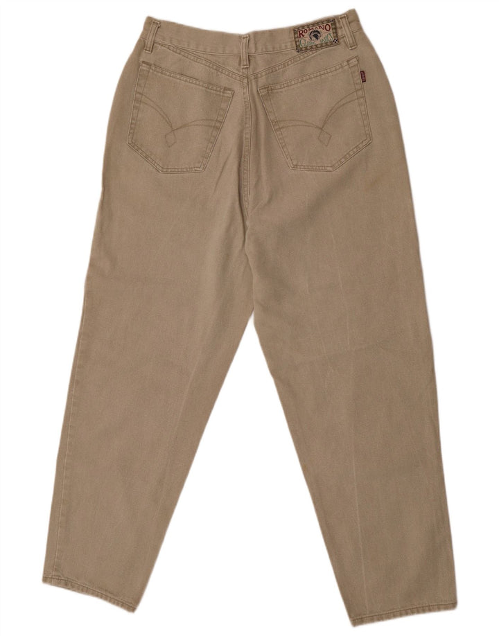 Vintage koniske jeans til kvinder IT 42 Medium W30 L28 Beige Bomuld