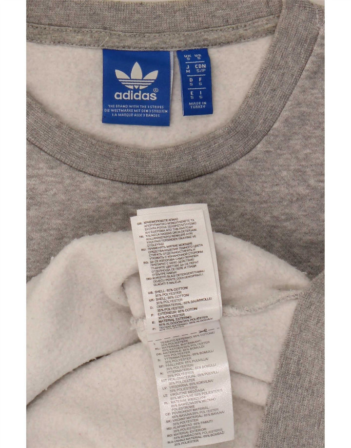Adidas grafisk sweatshirt til mænd, lille grå bomuld