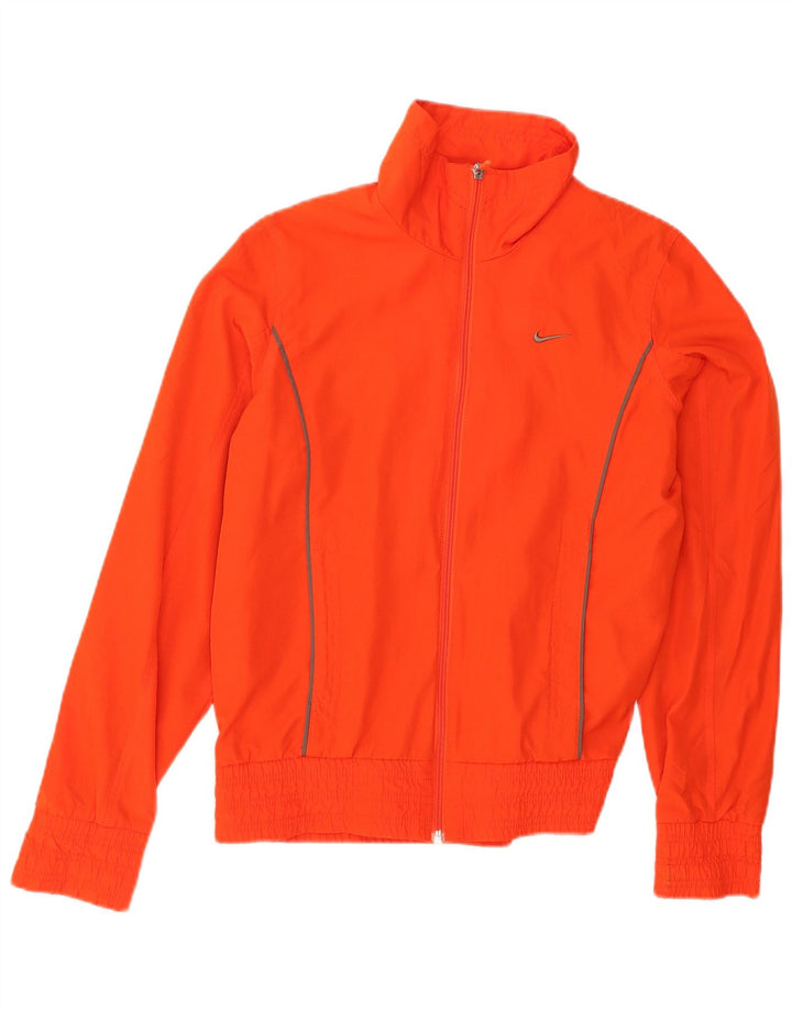 NIKE træningsdragt topjakke til kvinder UK 12/14 Medium Orange Polyester