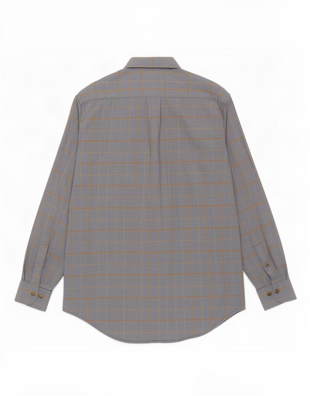 Brooks Brothers Flannelskjorte til mænd Medium Blue Plaid Bomuld