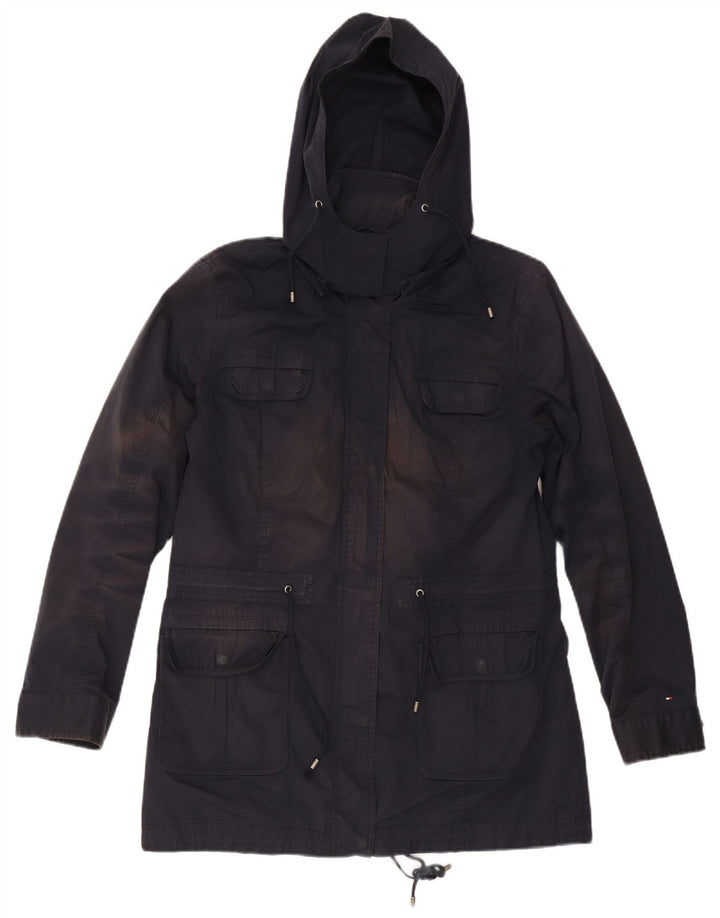 Tommy Hilfiger Dame Hooded Utility Jacket UK 16 Large Navy Blue