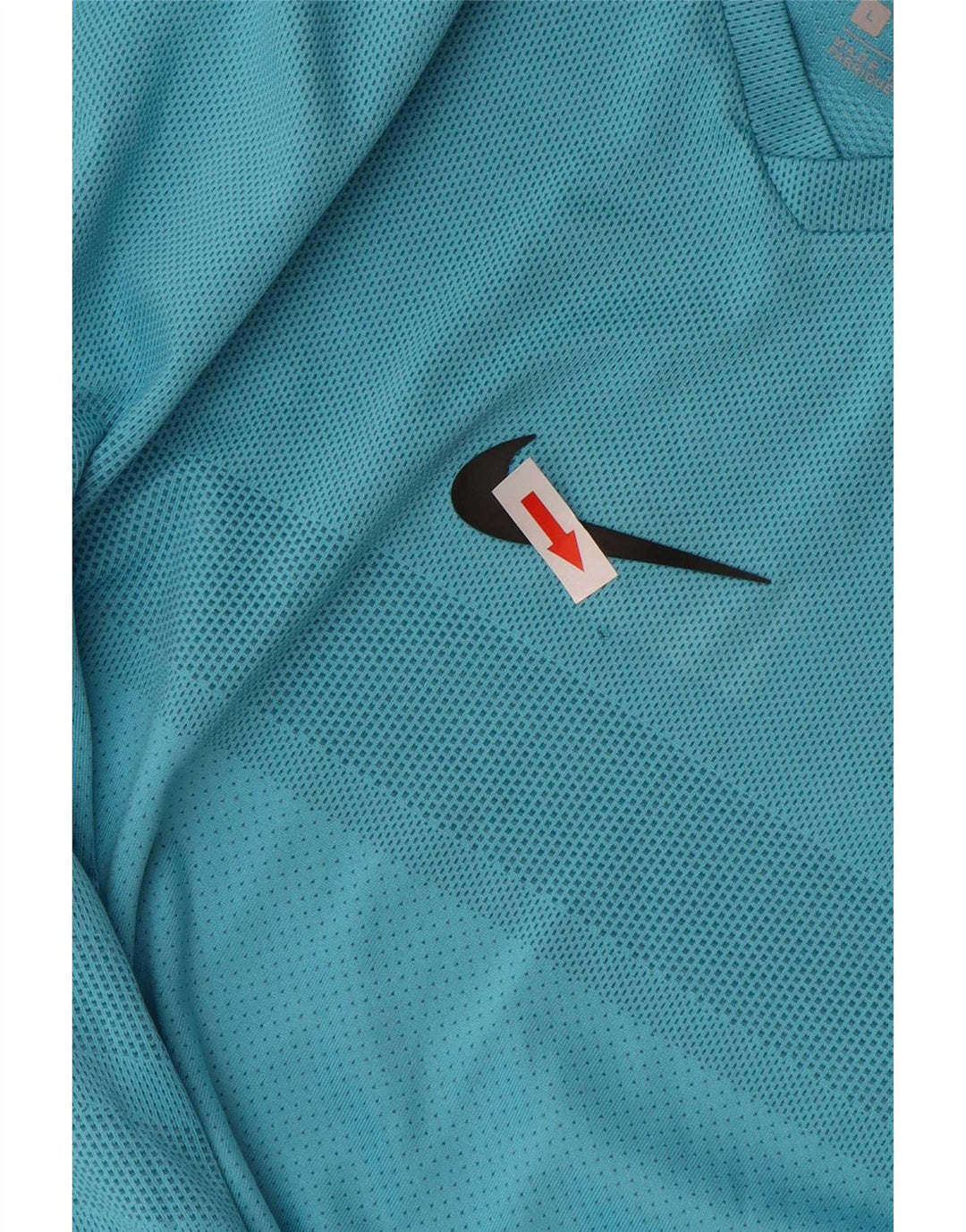 Nike Herre Dri Fit T-Shirt Top Stor Blå Polyester