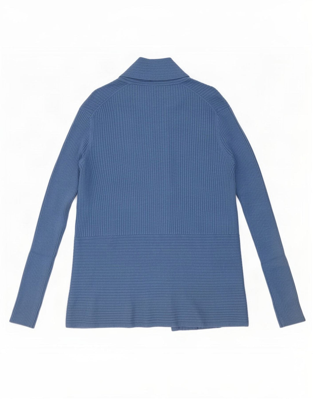 John Lewis Womens Open Cardigan Sweater UK 12 Medium Blue Viscose