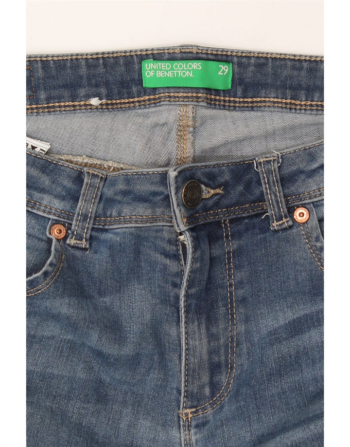 BENETTON Womens Skinny Jeans W29 L30 Blue Cotton Vintage Benetton and Second-Hand Benetton from Messina Hembry 