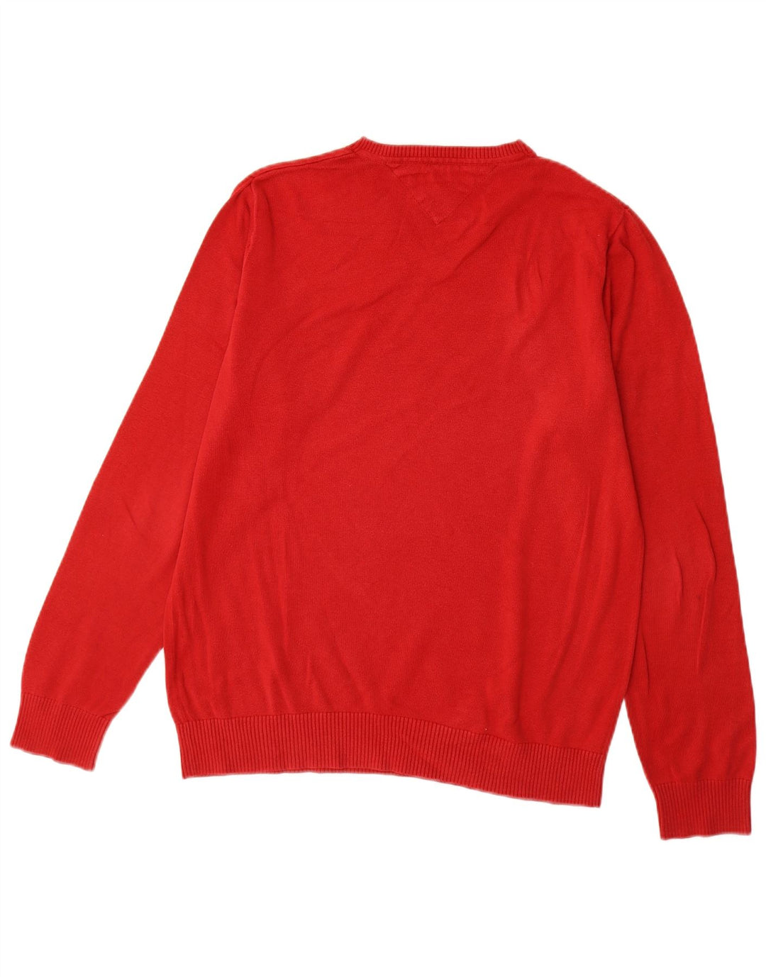 TOMMY HILFIGER Herre V-hals sweater Medium rød bomuld