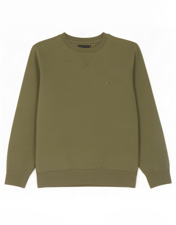 Tommy Hilfiger Herre Sweatshirt Jumper XL Grøn Bomuld