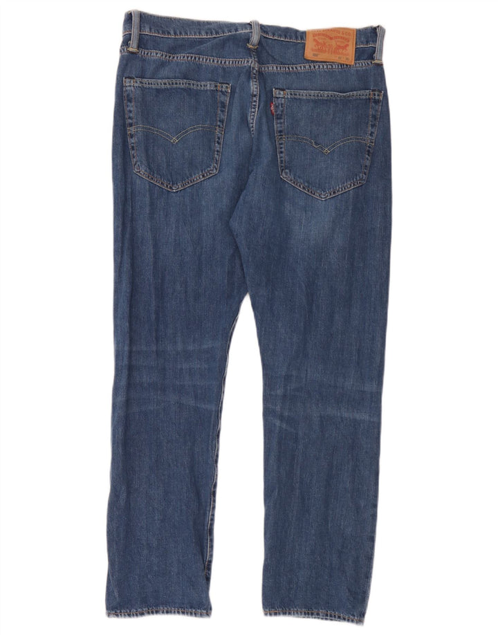 Levi's Herre 502 tilspidsede jeans W32 L30 blå bomuld