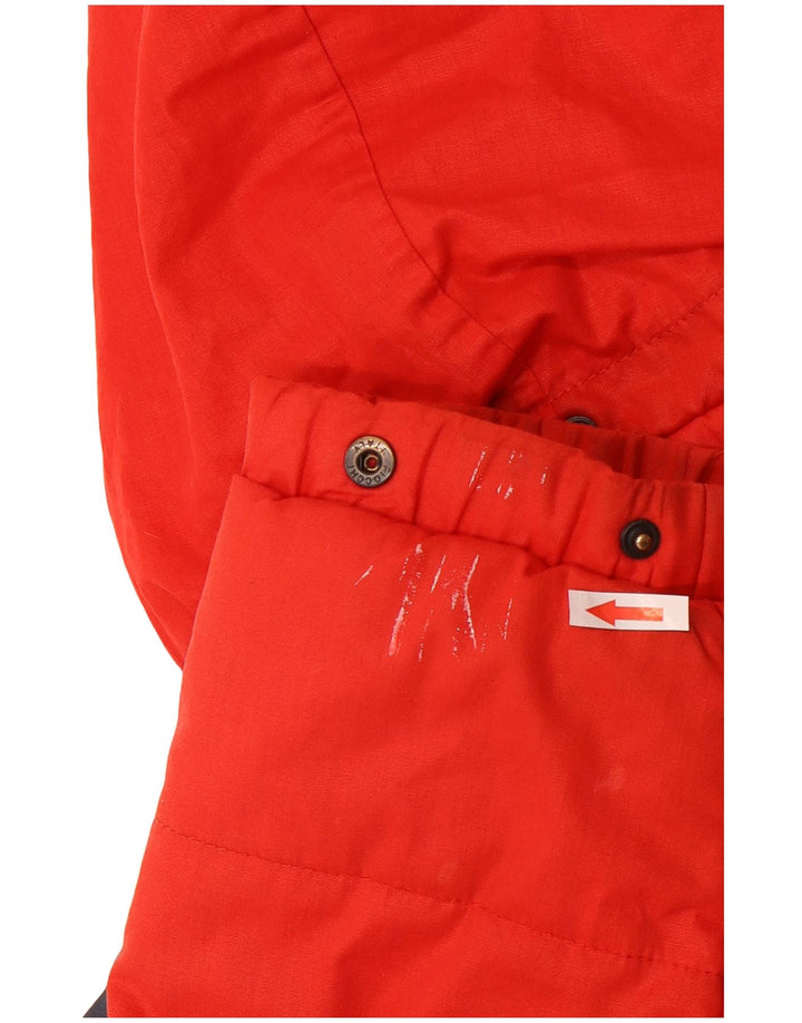 Wrangler Polstret hættejakke til kvinder UK 20 2XL Rød Colourblock
