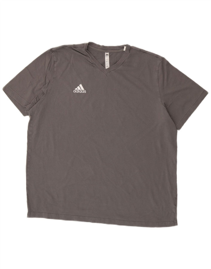 Adidas Herre T-Shirt Top XL Grå Bomuld