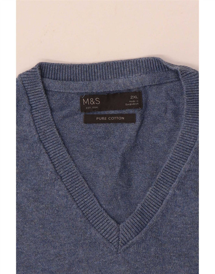 Marks & Spencer Herrevest Tank Top 2XL Blå Bomuld