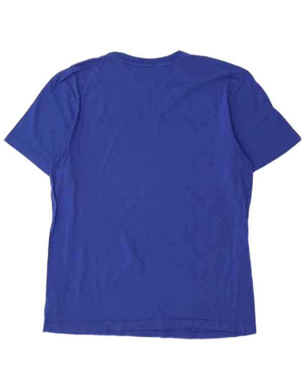 Adidas Herre New York Knicks Grafisk T-Shirt Top XL Blå Bomuld