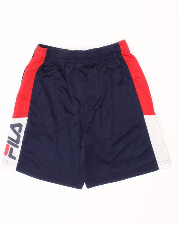 Fila Boys Sports Shorts 7-8 År Medium Navy Blue Colourblock Sports