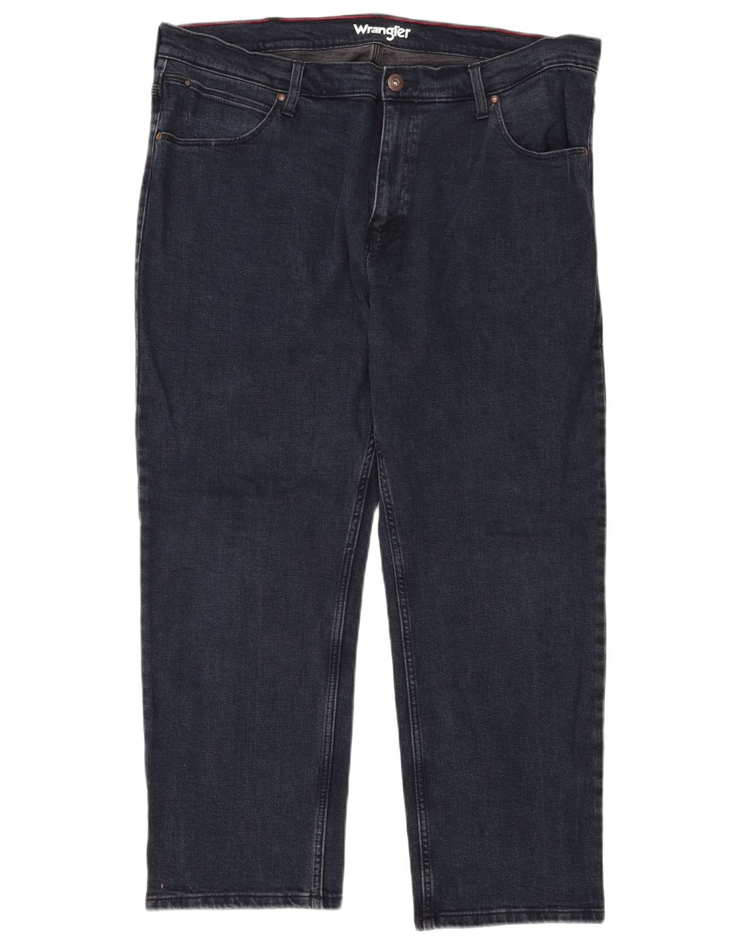 WRANGLER Straight jeans til mænd W42 L30 Marineblå bomuld