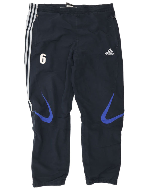 Adidas Træningsdragt til mænd Joggers UK 40/42 Medium Navy Blue Polyester