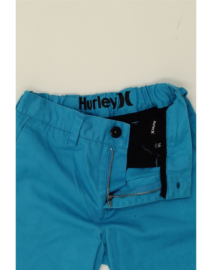 HURLEY Boys Chino Shorts 9-10 Years W24 Blue Cotton Vintage Hurley and Second-Hand Hurley from Messina Hembry 