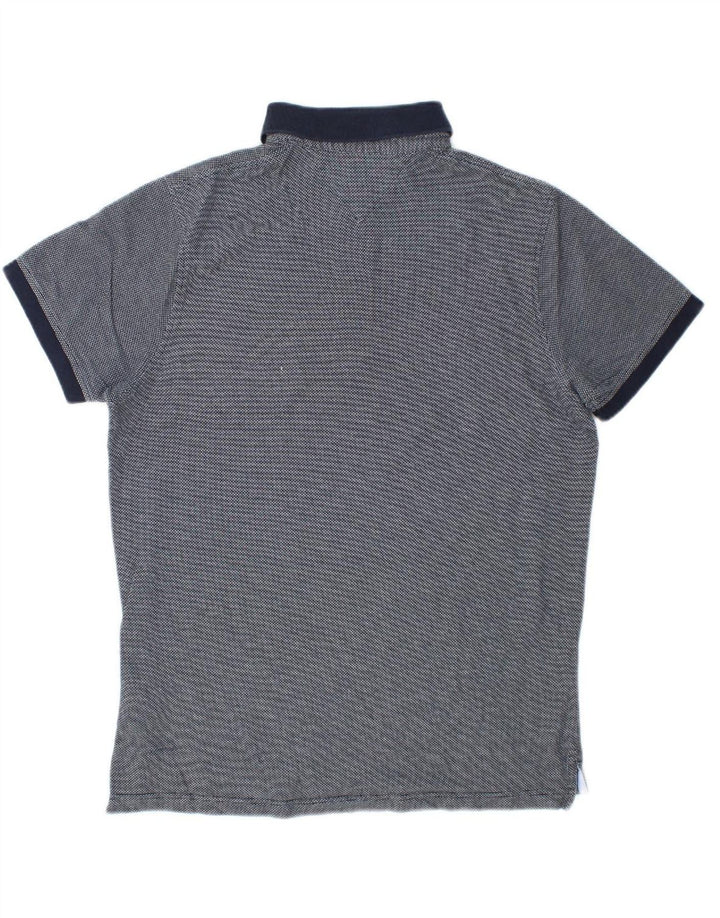 TOMMY HILFIGER Mens Polo Shirt Large Navy Blue Cotton