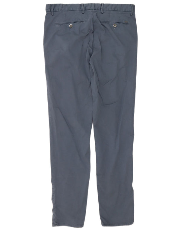 Massimo Dutti Herre Slim Fit Chinobukser EU 44 Large W34 L32 Blå Bomuld