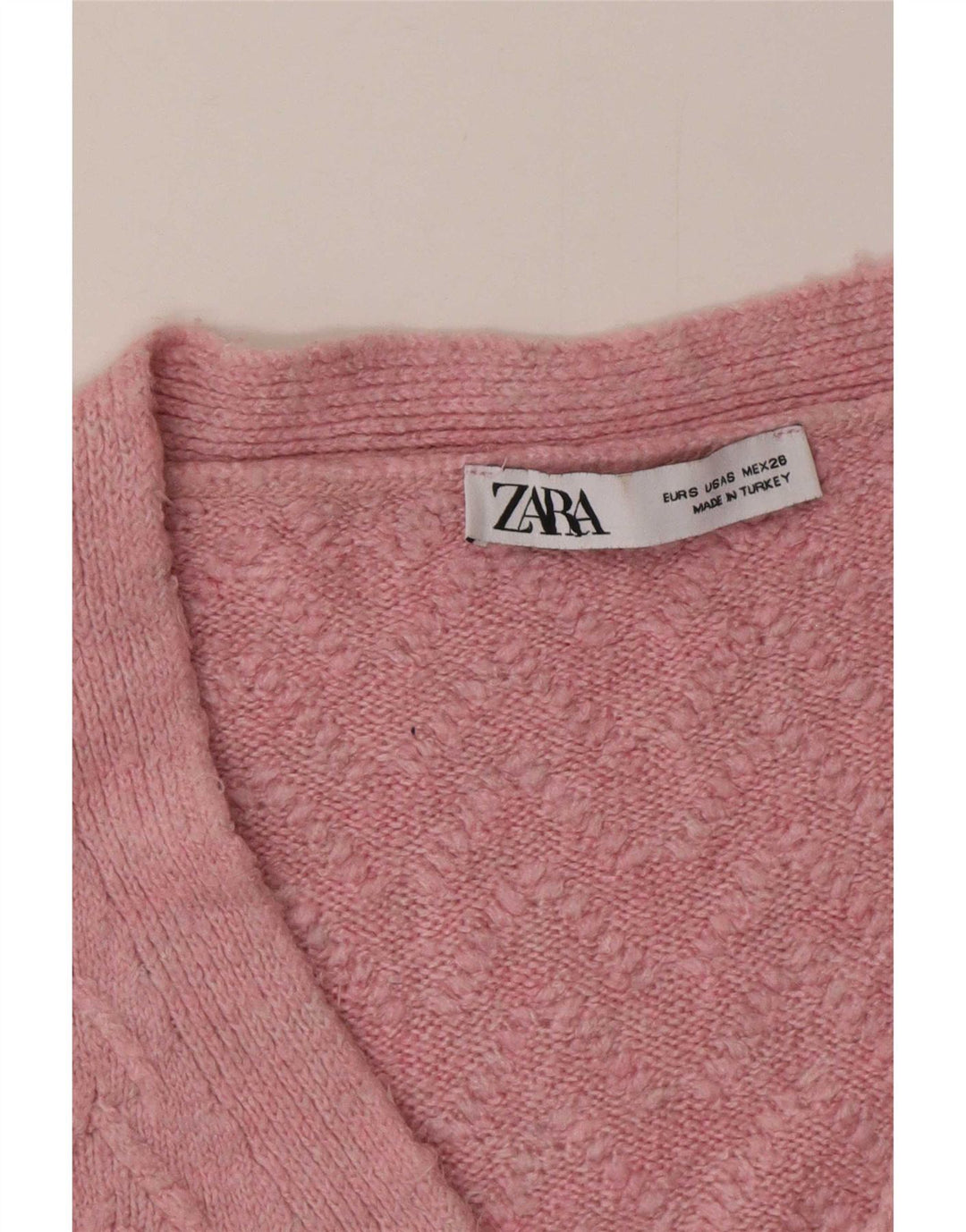 Zara Dame Oversized Cardigan Sweater UK 10 Small Pink