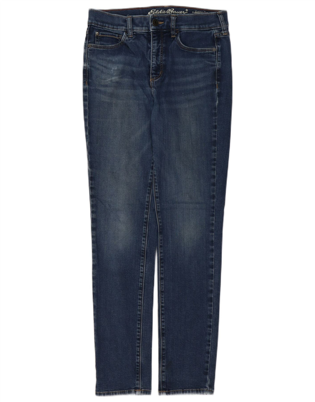 EDDIE BAUER Dame Slightly Curvy Slim Jeans US 4 Small W28 L30 Blue