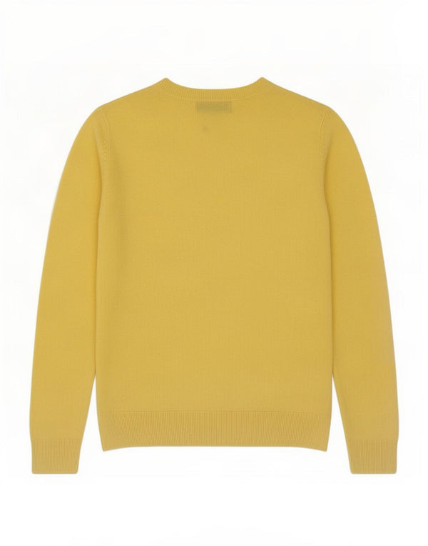 Marks & Spencer Dame Boat Neck Jumper Sweater UK 10 Small Yellow