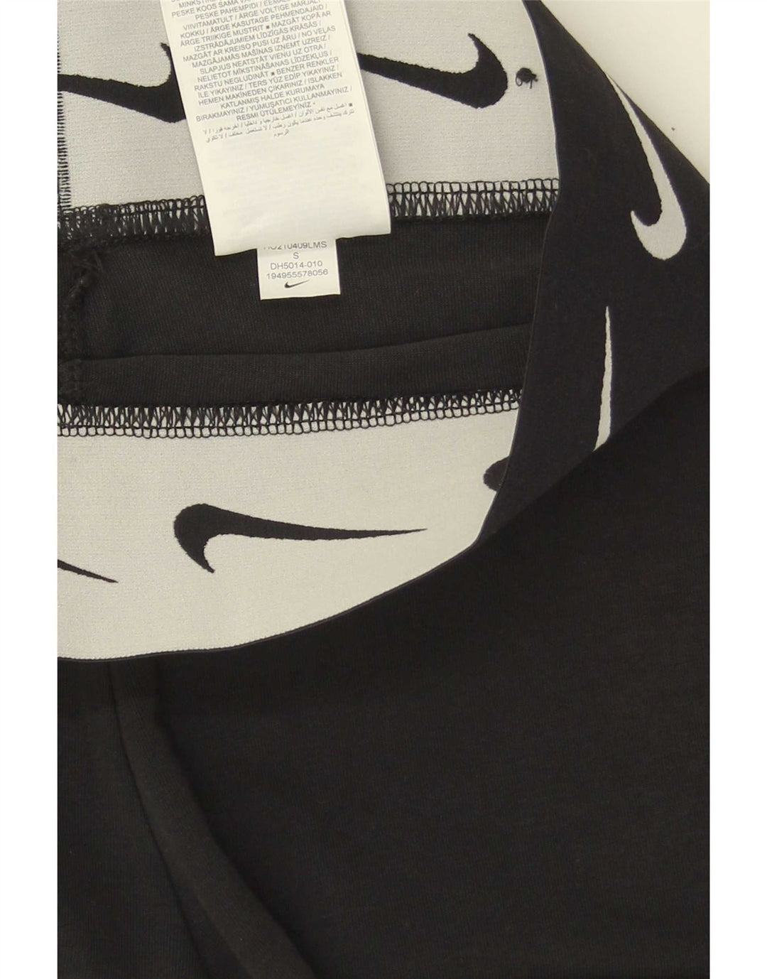 Nike Dame Grafiske Leggings UK 8 Small Black Bomuld