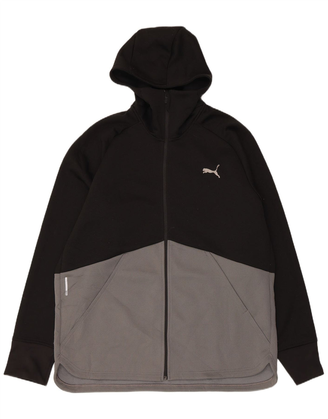 Puma Hættetrøje med lynlås til mænd XL Sort Colourblock Polyester