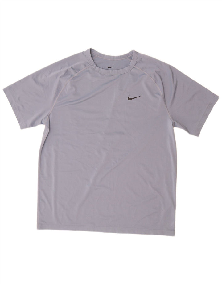 NIKE Herre Dri Fit T-Shirt Top Stor Grå Polyester