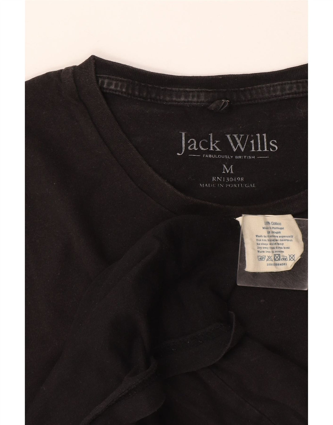 Jack Wills Herre T-shirt Top Medium Sort Bomuld