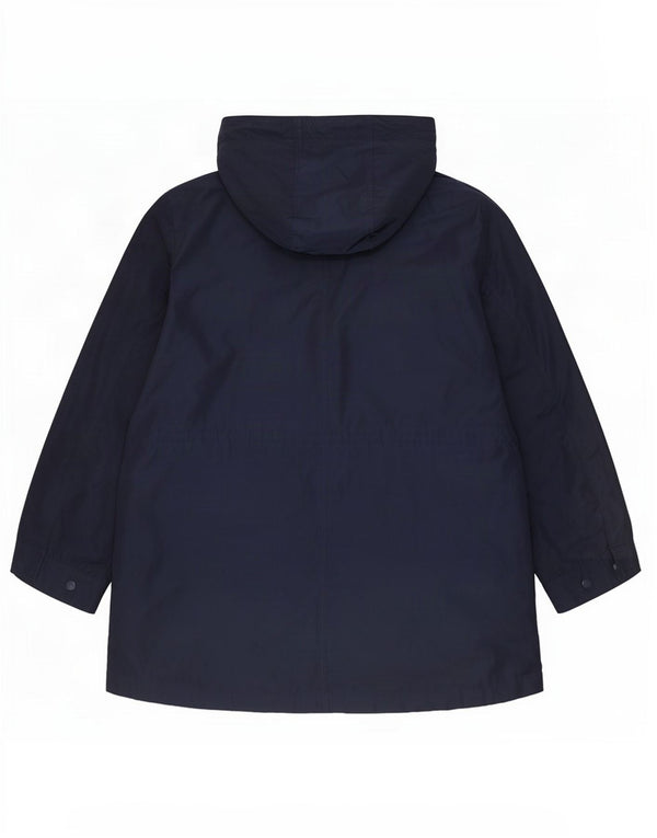 Marks & Spencer Dame Hooded Parka Jacket UK 20 2XL Navy Blue Polyester
