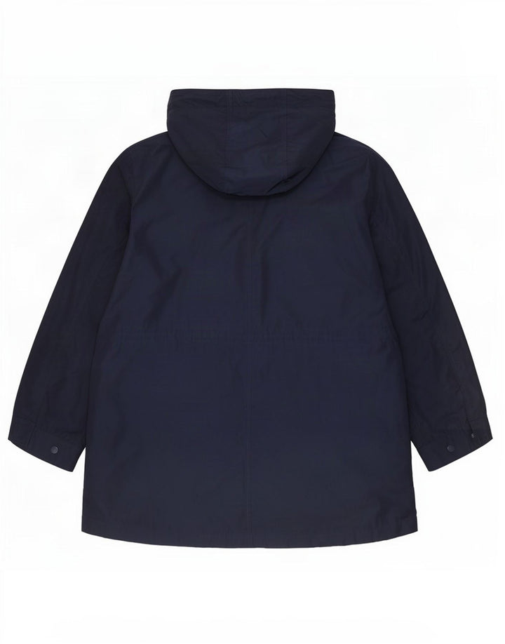 Marks & Spencer Dame Hooded Parka Jacket UK 20 2XL Navy Blue Polyester