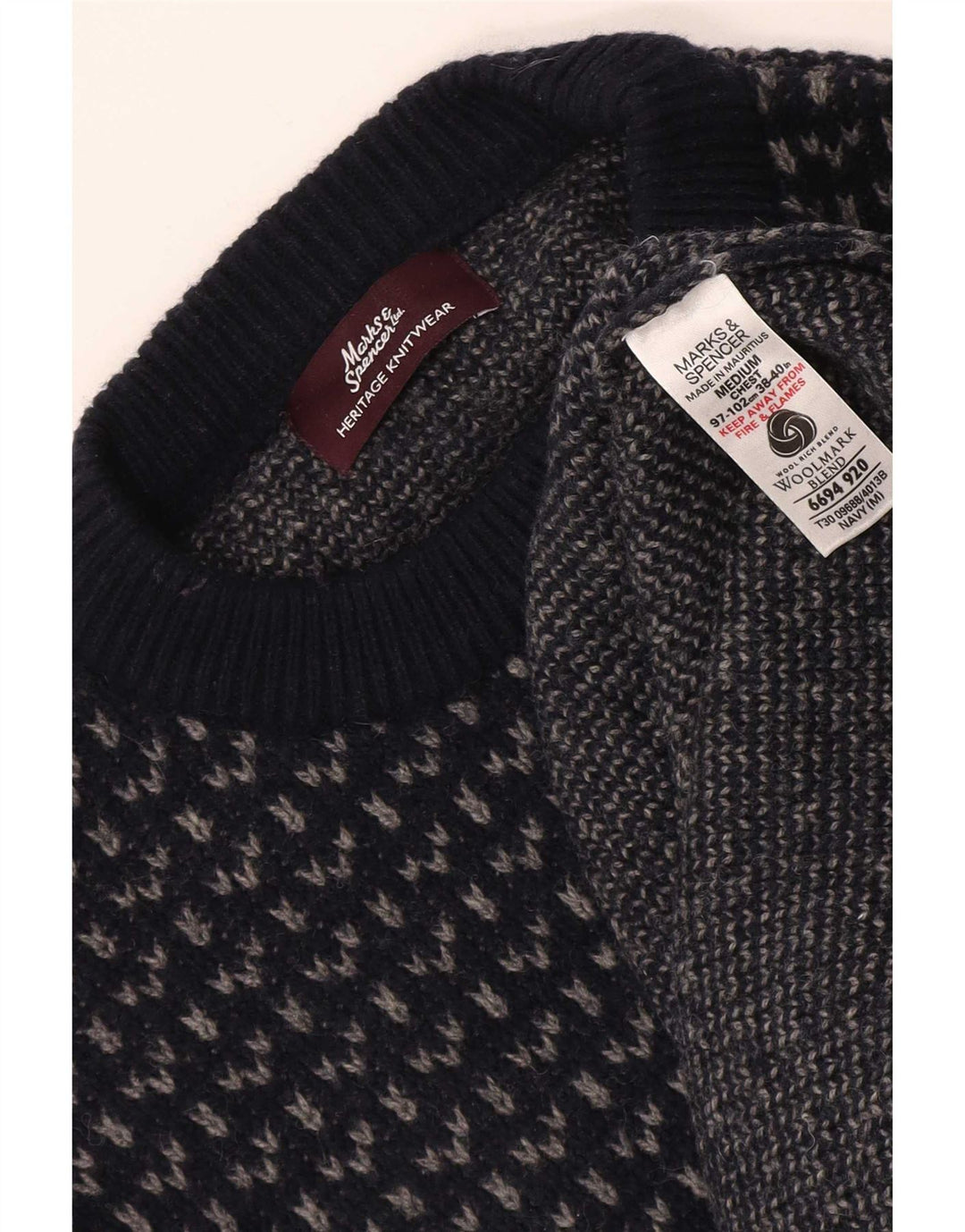 Marks & Spencer Heritage Heritage Jumper Sweater med rund hals Medium marineblå