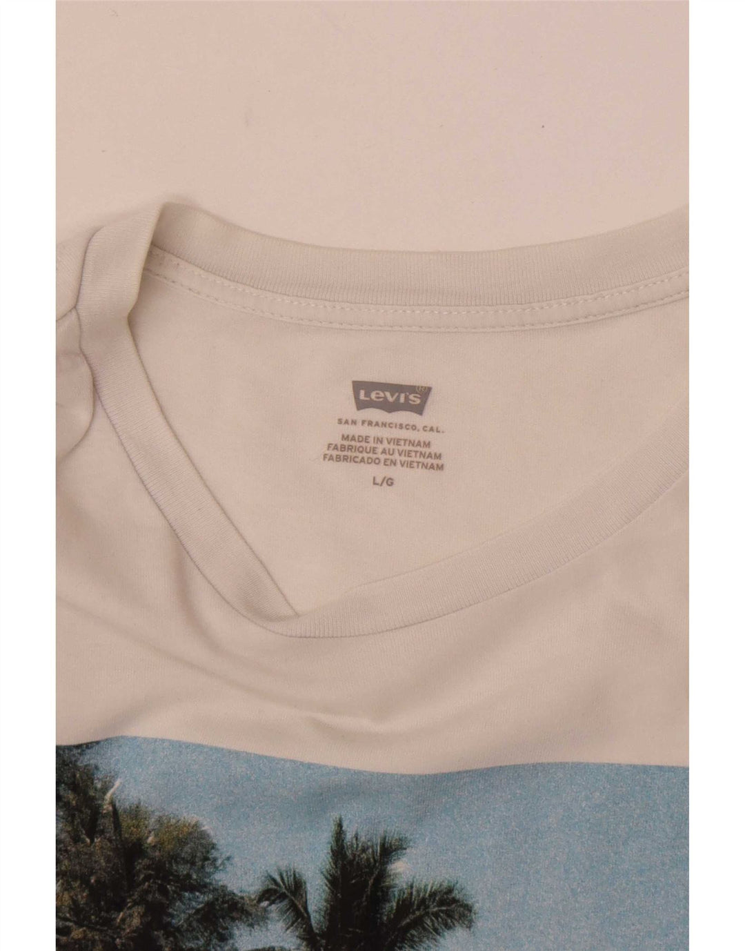 Levi's Herre Grafisk T-Shirt Top Stor Hvid