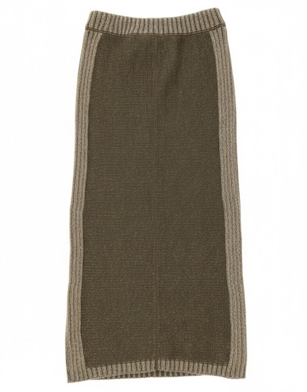 Conte of Florence Damestrik midi-nederdel Small W26 Khaki Colourblock