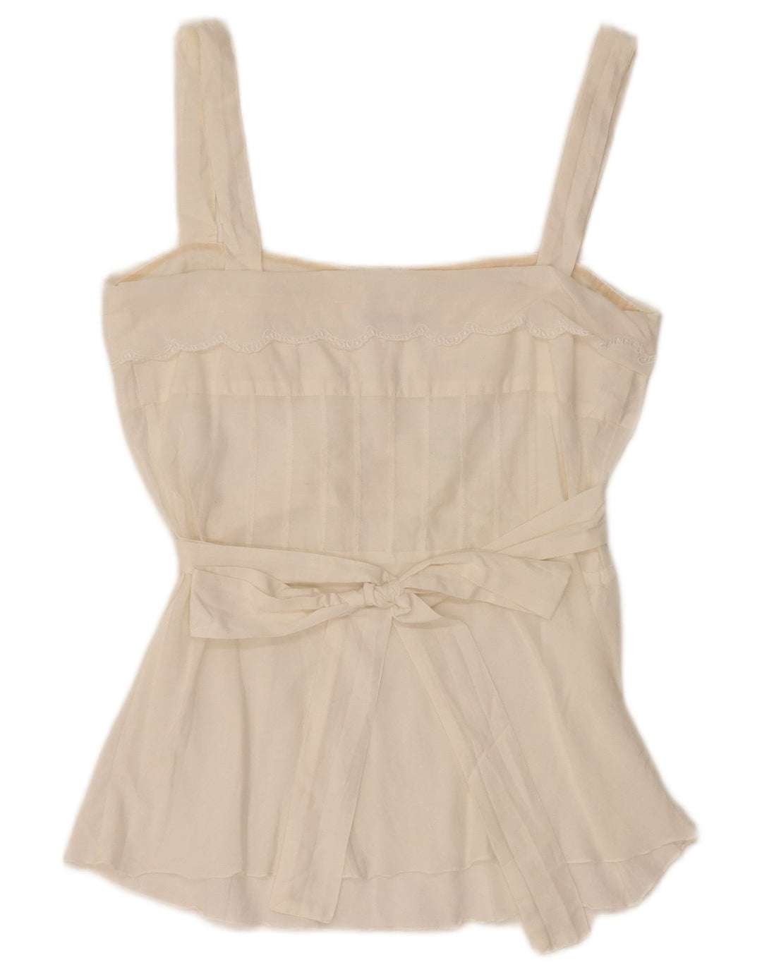 GUESS BY MARCIANO Dame Crop Ærmeløs bluse Top UK 8 Small White