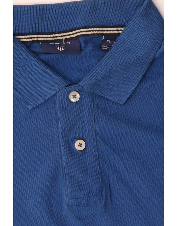 Gant Mens Polo Shirt XL Blue Cotton