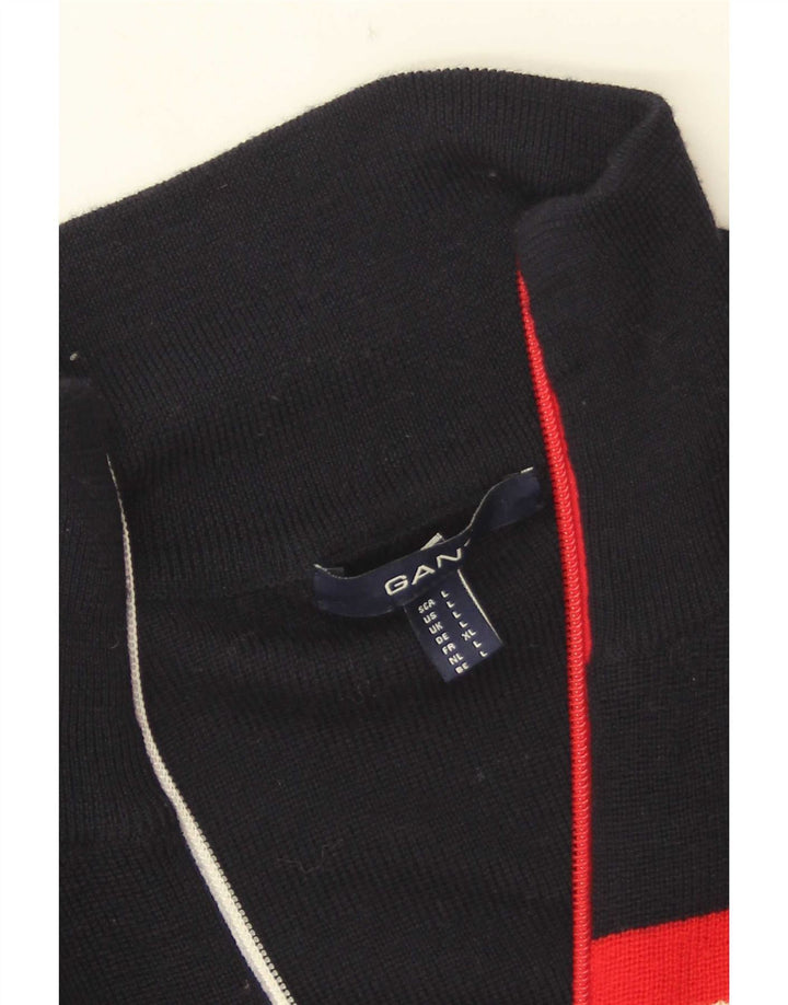 Gant Dame Cardigan Sweater UK 14 Stor Marineblå Stribet