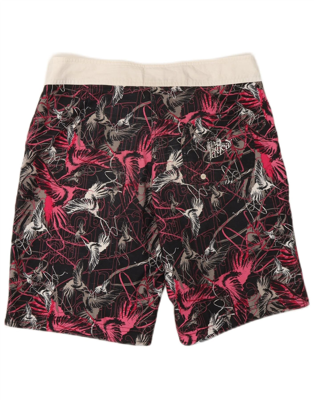 PUMA Badeshorts med abstrakt mønster til kvinder UK 8 Small Multicolored